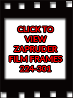 A red sign with the words click to view zapruder film frames 2 2 4-3 0 1